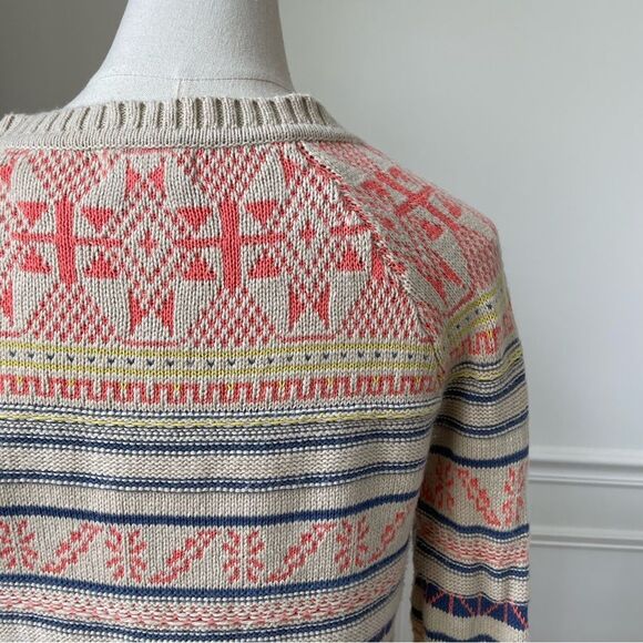 Anthropologie Fiets Voor 2 Orange Mott Sweater S - Picture 6 of 8